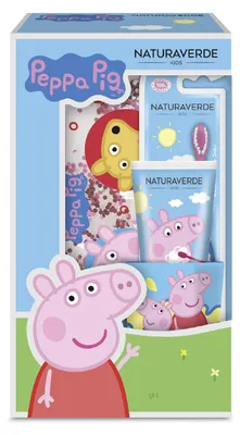 Produktbild von Naturaverde | Peppa Pig Mundpflege-Geschenkbox, Handzahnbürste, Kinderzahnpasta