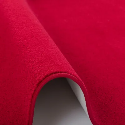 Produktbild von Trend Velours Teppich Läufer Kurzflor Modern Pflegeleicht Einfarbig, Größe:100x200 cm, Farbe:Rot