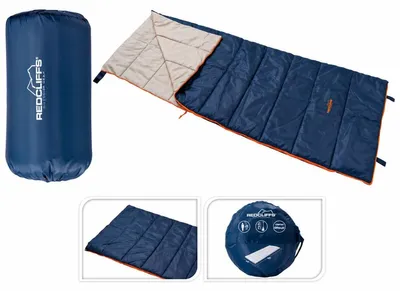 Productafbeelding van Slaapzak Envelop Dekenmodel Blauw - 200 x 75 cm - Met draagtas en Hangtag
