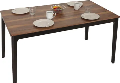 Produktbild von Esszimmertisch MCW-M55, Tisch Esstisch, Massiv-Holz HDF Laminat Melamin 135x80cm, Sheesham Holz-Optik, dunkle Beine