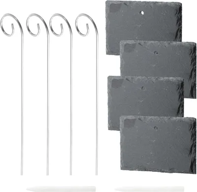 Obrázok produktu pre Štítky na rastliny z bridlice 15x2 cm, opakovane použiteľné záhradné značky, odolné voči poveternostným