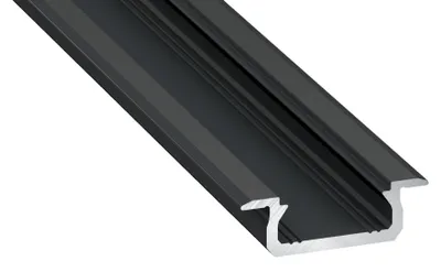 Produktbild von Aluminium LED Profil Z schwarz 1 m mit opaler Abdeckung Eko-Light