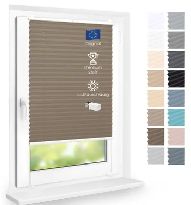 Produktbild von Premium Plissee lichtdurchlässig, Metallgrau, 40x100