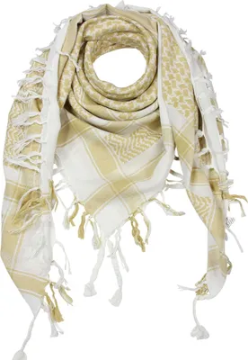 Produktbild von Palituch - weiß - braun-beige - Kufiya PLO Tuch