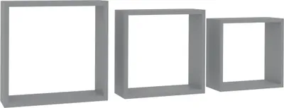 Immagine prodotto di vidaXL Ripiani a cubo 3 pz. MDF grigio
