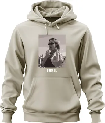 Zdjęcie produktu dla Fuck It Middle Finger Rebel Statement Sarcasm Streetwear Uni Bluza z kapturem, Nature, L