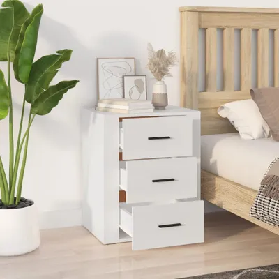 Obrázok produktu pre vidaXL Nočný stolík biely 50x36x60 cm Materiál drevo