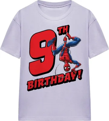 Produktbild von Spider-Man - T-Shirt für Damen, 9 Geburtstag TV25760 (S) (Lavendel)