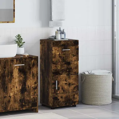 Zdjęcie produktu dla Maison Exclusive – zestaw szafek łazienkowych TULUM Dąb wędzony 37 x 31,5 x 82 cm