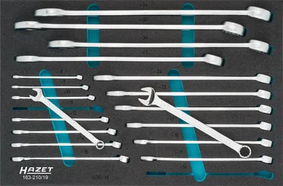 Obrázek produktu pro Hazet 163-210/19 163-210/19 Crowfoot wrench set 19-piece Spanner size (metric) 8 - 34 mm