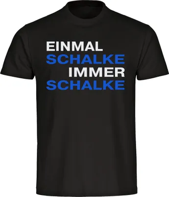 Produktbild von multifanshop Kinder T-Shirt - Schalke - Einmal Immer, schwarz, Größe 140