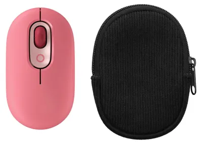 Produktbild von kwmobile Maus Tasche kompatibel mit Logitech POP Mouse Hülle - Case für Bluetooth Maus aus robustem Cord und Neopren Stoff - Schwarz