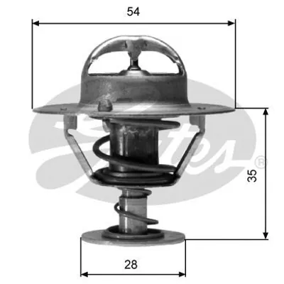 Produktbild von GATES Thermostat Kühlmittel 77°C für NISSAN Patrol GR V SUV (Y61) für MITSUBISHI L 200 (K7T, K6T)