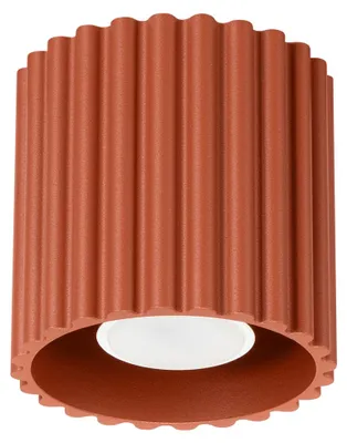 Image de Plafonnier AURA 1 rouge ochra GU10 1xGU10 10W aluminium 10x10x10cm Sollux Lighting