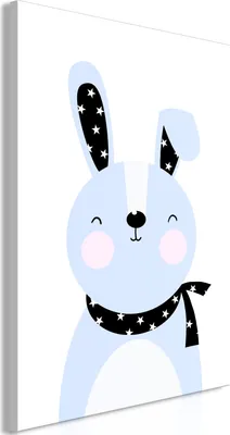 Produktbild von Vliesstoff Leinwandbild - Brave Rabbit (1 Part) Vertical 80x120 cm Für Kinder e-A-0145-b-a