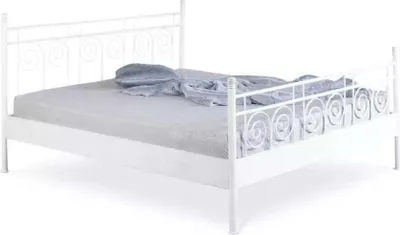 Produktbild von Metallbett Sara – 180 x 210 cm / weiß