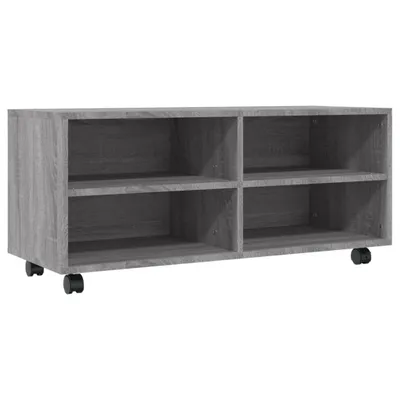 Produktbild von vidaXL TV-Schrank mit Rollen Grau Sonoma 90x35x35 cm Holzwerkstoff
