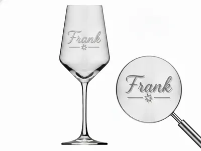 Produktbild von Valhalla Weinglas Gravur Frank 1 Stück 350ml spülmaschinenfest