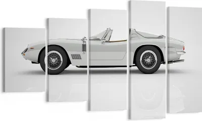 Produktbild von Bild auf Leinwand - Leinwandbild - 5 Teile - Sportlich Auto Vintage - 100x60cm - Wand Bild - Wanddeko - Wandbilder - Leinwanddruck - Bilder - Wanddekoration - Leinwand bilder - EG100x60-4872
