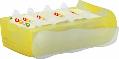 Produktbild von HAN Karteikasten CROCO 998-653 DIN A8 PP gelb transluzent