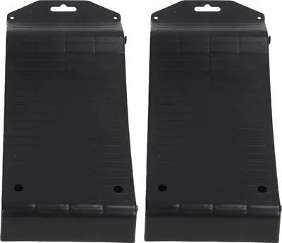 Productafbeelding van 2 stuks bandenbeschermers, robuust, met een hoog draagvermogen, antislip, geschikt voor personenauto's, vrachtwagens, SUV's, campers, aanhangwagens, en caravans. Afmetingen: 50 x 21,5 x 5,8 cm