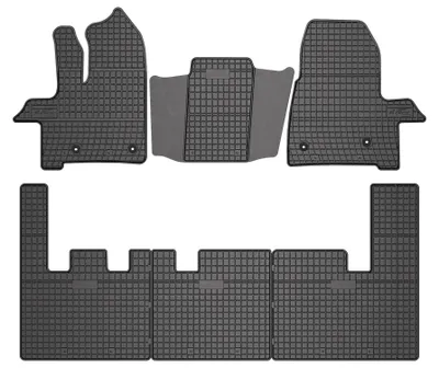 Zdjęcie produktu dla Dywaniki gumowe do Ford Transit Custom FL 2017-2021 (van) – czarne, dopasowane – Wielganizator SolidPRO