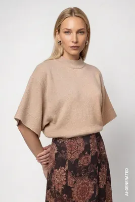 Produktbild von monari Pullover 593 cappuccino m 40, KI-generiertes Bild
