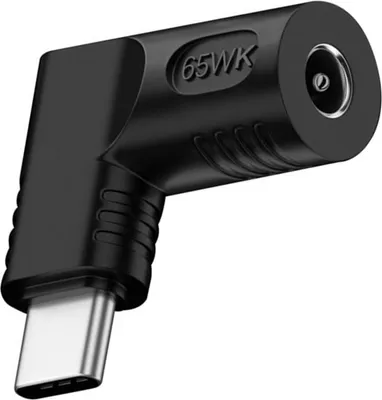 Produktbild von INF 65W DC Buchse auf USB Typ-C Stecker Adapter - Effiziente Stromversorgung