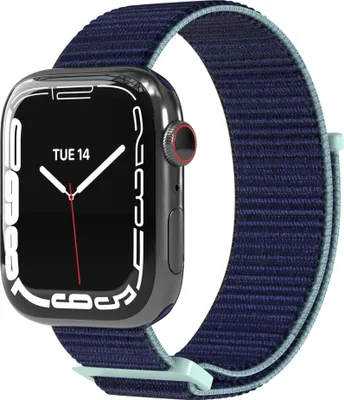 Produktbild von EAZY CASE Apple Watch Armband Nylon 38mm/40mm/41mm verstellbares Ersatzarmband, iWatch Serie, Sportarmband in Blau