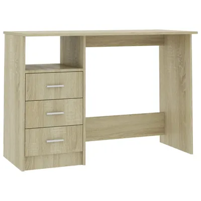 Produktbild von vidaXL Schreibtisch mit Schubladen Sonoma-Eiche 110x50x76 cm