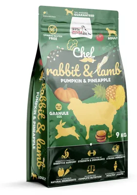 Obrázek produktu pro Granule pro psy králík a jehněčí, dýně a ananas 9 kg