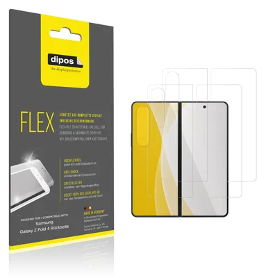 Produktbild von 2x Schutzfolie für Samsung Galaxy Z Fold 4 Aussenseite Folie, 100% Displayabdeckung, dipos Flex