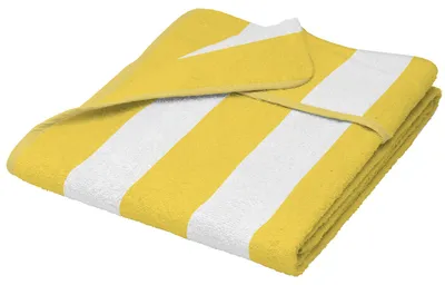 Produktbild von Beautissu Handtuch Cassiss 200x75cm Gelb-Weiß-gestreift