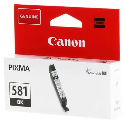 Produktbild von Canon CLI-581BK Schwarz Tintentank, Schwarz, Tinte auf Pigmentbasis, 5,6 ml, 200 Seiten