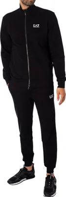 Produktbild von EA7 Trainingsanzug mit Reißverschluss und Logo auf der Brust, Schwarz XL