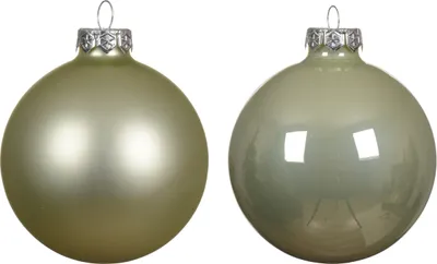 Produktbild von Weihnachtskugeln Glas 8cm 6 Stück - Hell Minze