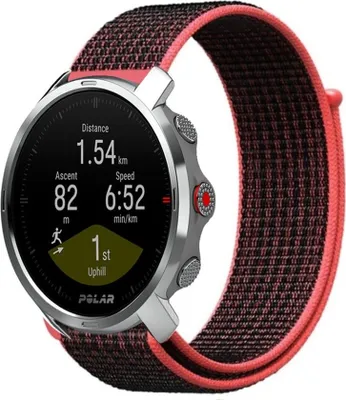 Produktbild von Strap-it Polar Grit X Nylonarmband (Schwarz/Rot)