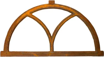 Produktbild von Nostalgisches Stallfenster im Bogen 44x86cm aus Gusseisen im antiken Stil