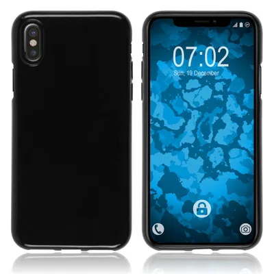 Produktbild von PhoneNatic Case kompatibel mit Apple iPhone Xs - schwarz Silikon Hülle Cover