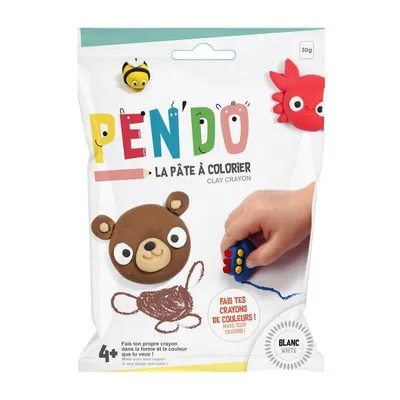 Image de Pâte pour la fabrication de crayons de couleur Pen'do - blanc 30 g