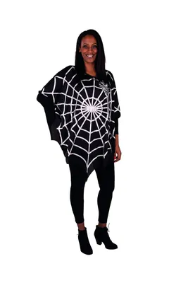 Produktbild von Poncho Spinne Damen Halloween Karneval Fasching Kostüm