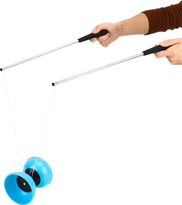 Image de Jeu de diabolo avec baguettes en métal pour réaliser des figures