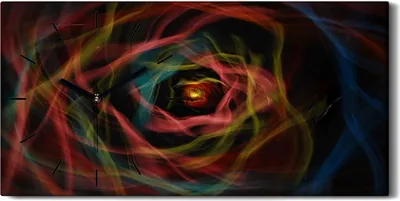 Produktbild von Wandbild Leinwand Bilder mit Uhr Geräuschlos 60x30 Malerei Abstrakte Kunst - schwarze Hände