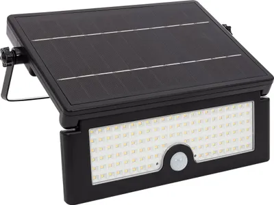Produktbild von Solares LED-Flutlicht 10W IP54 mit PIR-Bewegungssensor und Dämmerungssensor 4000K Neutralweiß