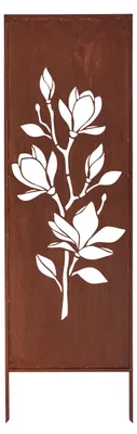 Produktbild von Sichtschutz Metall - 160 cm x 50 cm - Edelrost - Rostoptik Sichtschutz für Garten - Sichtschutzelement - Sichtschutzwand - Gartendekoration Zaun