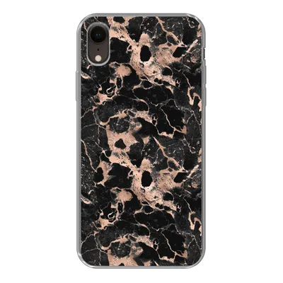 Produktbild von MuchoWow® Handyhülle Schutzhülle Hülle für iPhone XR Marmor - Rose - Muster - Chic Silikon Softcase Handy Hülle - Schutzdeckel