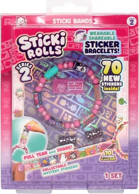 Produktbild von Jazwares Sticki Rollen Armband mit 70 Aufklebern