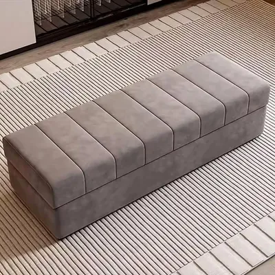 Obrázok produktu pre Úložná lavica s priestorom na odkladanie, rozmer 63 x 48 x 46 cm, tmavosivá, s čalúnením z velúru