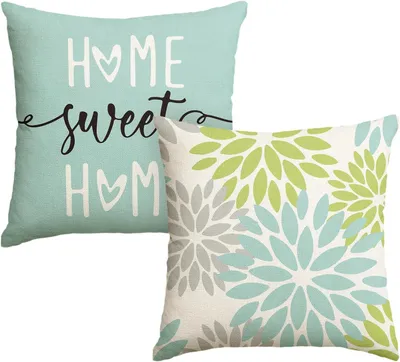 Immagine prodotto di Set di 2 federe decorative in verde primaverile, 45x45 cm