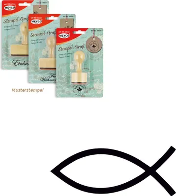 Produktbild von Meyco Holz Stempel "Christenfisch" 45x18 mm